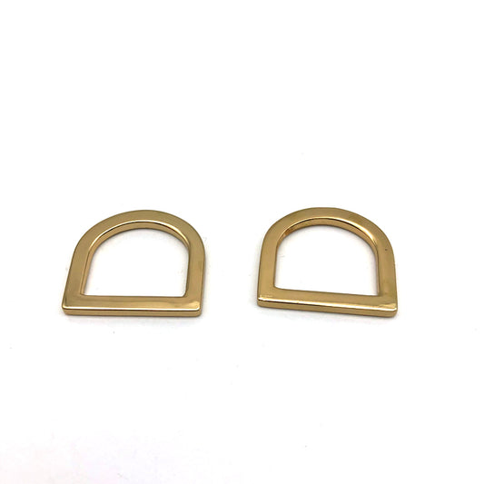 Supply Handbag Hardware Buckles 19 MM Light Gold Metal Flat D Ring Zinc Alloy For Shoulder Bag