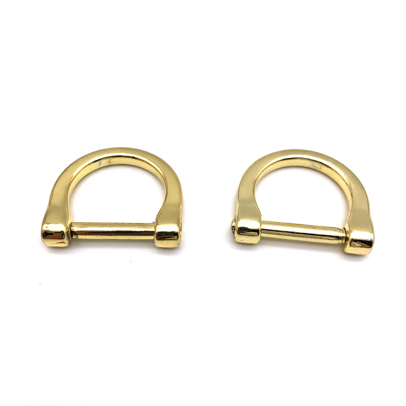 China Wholesale Simple Design Zinc Alloy Light Gold 21 MM Metal D Rings Buckles For Handbag