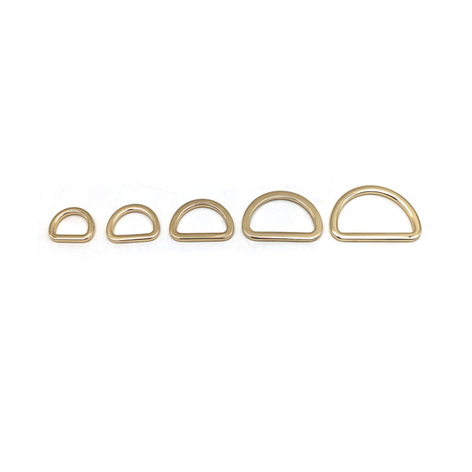 DIY Bag Accessories Zinc Alloy Various Size Flat D Rings For Handbag