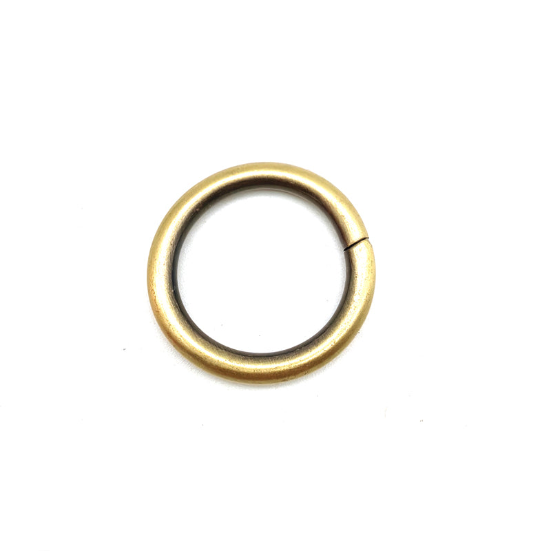 Durable zinc alloy nickel color handbag metal o ring 25MM