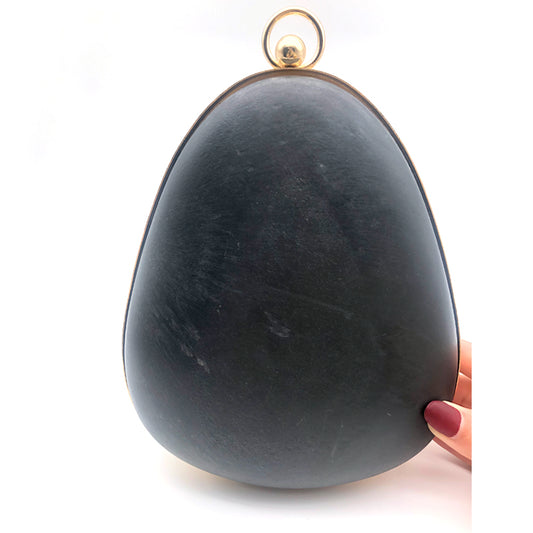 Evening Bag Fashion DIY Six Inch Egg Shape Clutch Purse Box Metal Frame With Hanging Light Gold