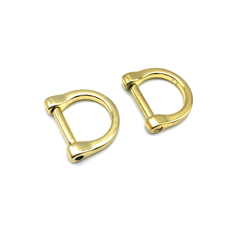 China Wholesale Simple Design Zinc Alloy Light Gold 21 MM Metal D Rings Buckles For Handbag