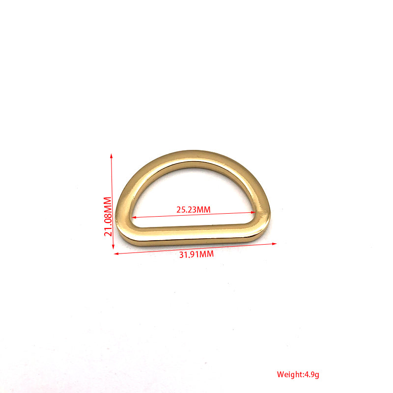 Factory Price Retail Zinc Alloy Light Gold 1 Inch Bag D Rings Metal Buckles For Handbag Accessories