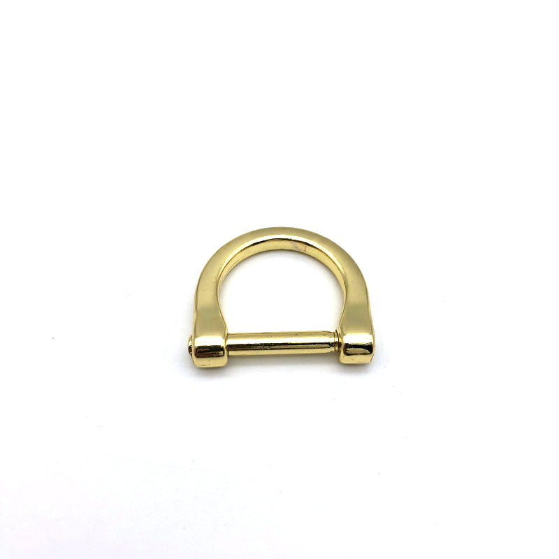 China Wholesale Simple Design Zinc Alloy Light Gold 21 MM Metal D Rings Buckles For Handbag