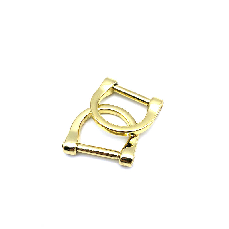 China Wholesale Simple Design Zinc Alloy Light Gold 21 MM Metal D Rings Buckles For Handbag