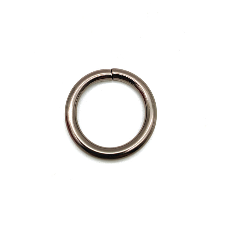 Durable zinc alloy nickel color handbag metal o ring 25MM