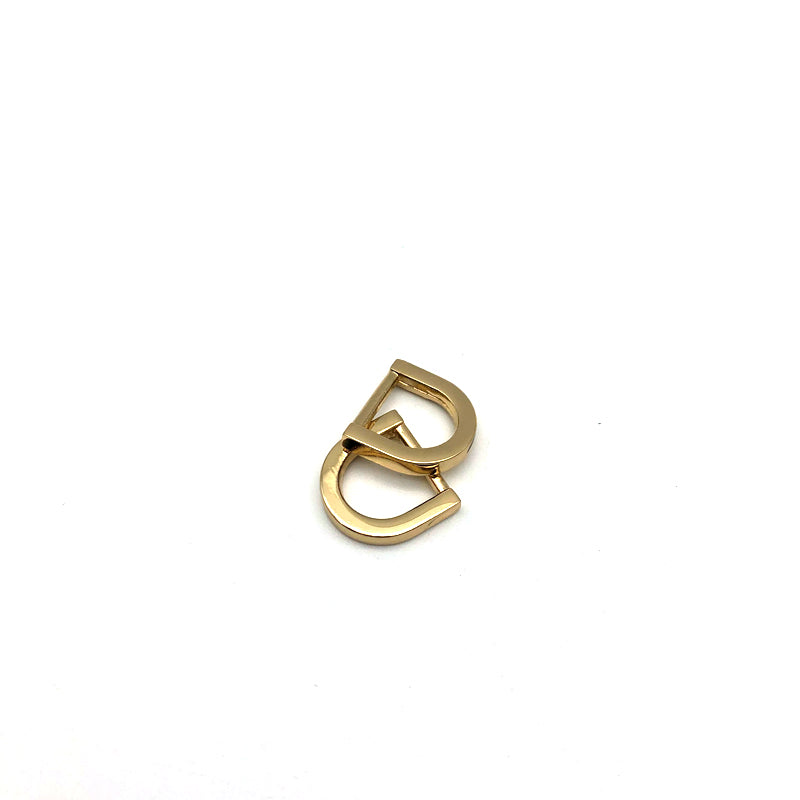 Refinement Workmanship Light Gold 10 MM Handbag Flat Metal D Ring Shoulder Buckles With Zinc Alloy