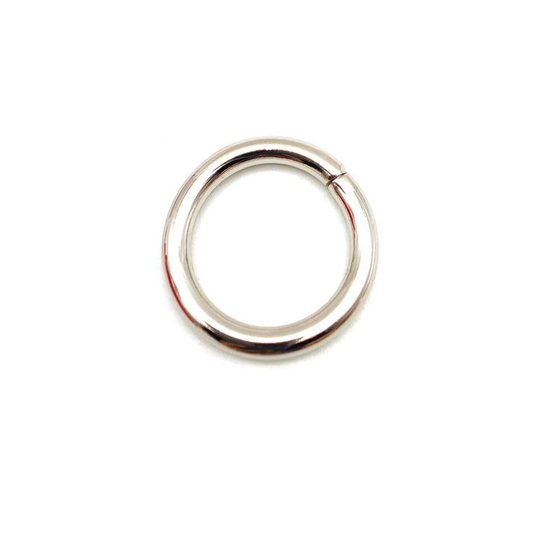 Durable zinc alloy nickel color handbag metal o ring 25MM