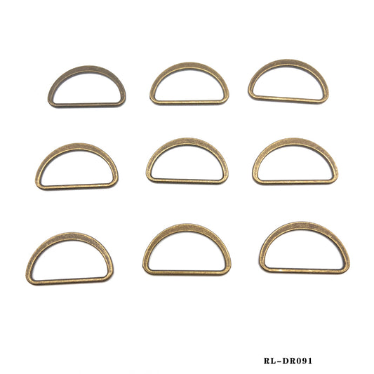 Simple design fashion flat d ring zinc alloy anti brass 40MM