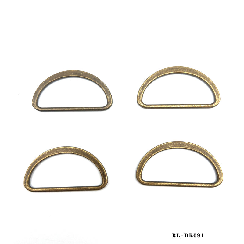 Simple design fashion flat d ring zinc alloy anti brass 40MM