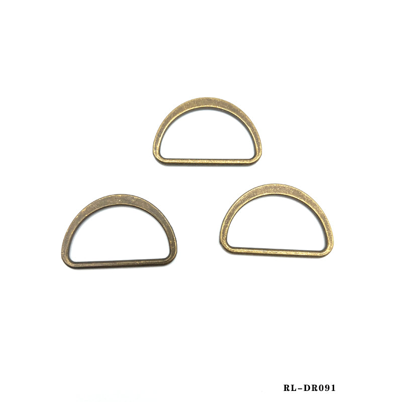 Simple design fashion flat d ring zinc alloy anti brass 40MM