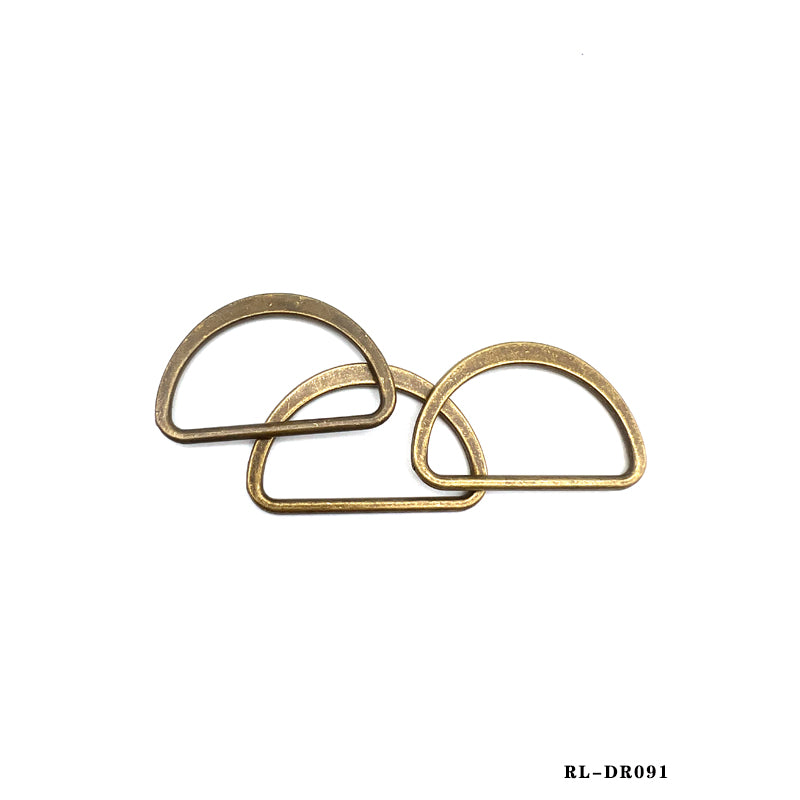 Simple design fashion flat d ring zinc alloy anti brass 40MM